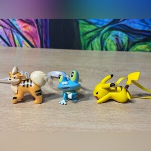 Pokemon Pikachu Froakie Growlithe  Christmas Ornament Mini